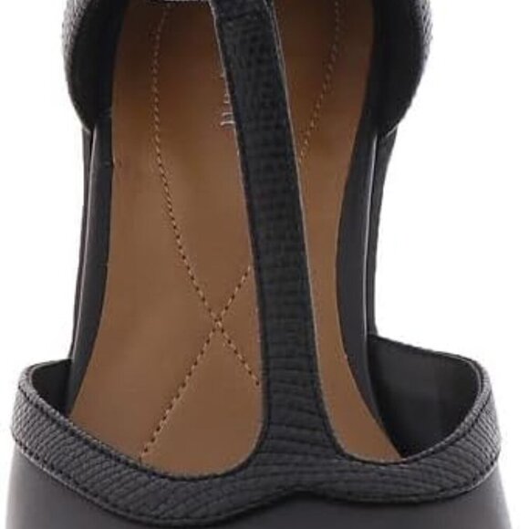 Women's Leather T-Strap Pump 7.5 Wide Ultra Flexible Comfort Mid Heel - Picture 5 of 6